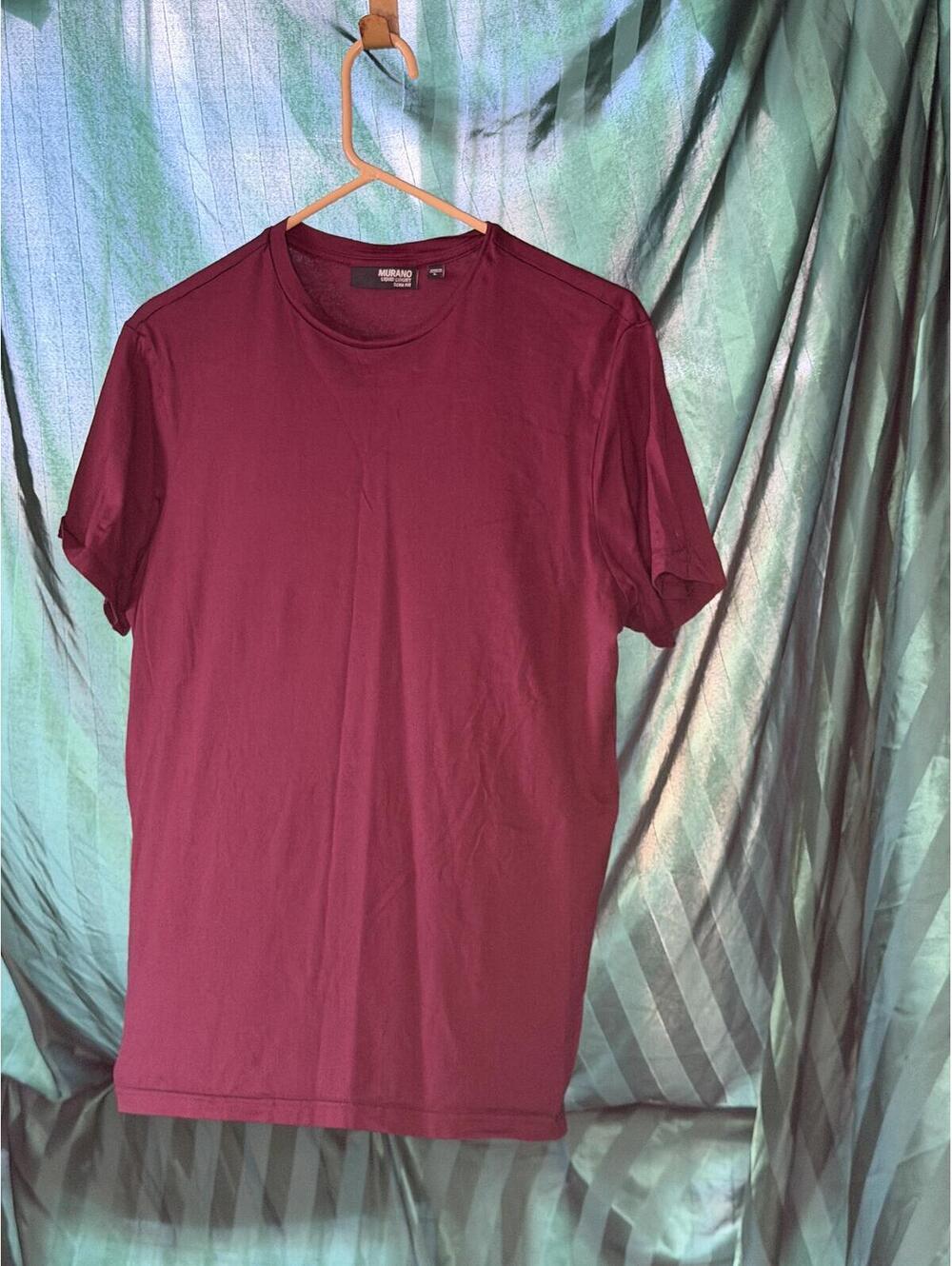 Murano Slim Fit Burgundy T-Shirt